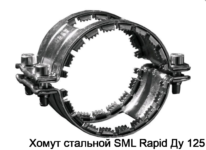 Хомут стальной SML Rapid Ду 125