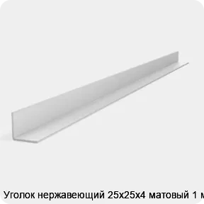 Изображение 2 - Уголок нержавеющий 25х25х4 матовый 1 м