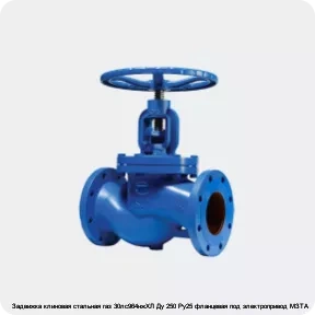 Изображение 2 - Задвижка клиновая стальная газ 30лс964нжХЛ Ду 250 Ру25 фланцевая под электропривод МЗТА