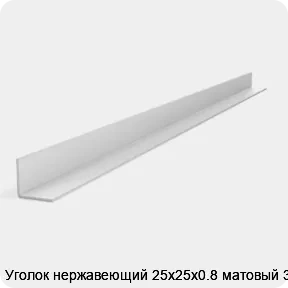 Изображение 2 - Уголок нержавеющий 25х25х0.8 матовый 3 м