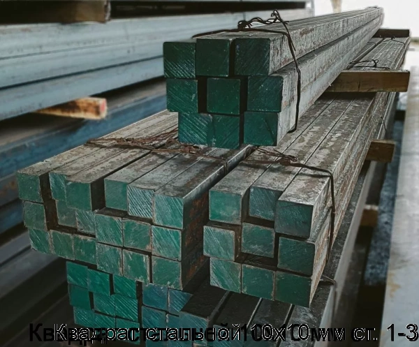 Изображение товара Квадрат стальной 10х10 мм ст. 1-3 (тонна)