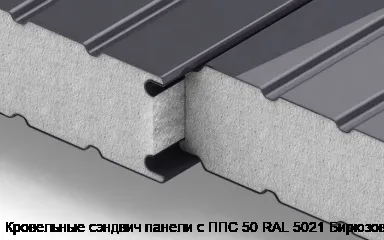 Кровельные сэндвич панели с ППС 50 RAL 5021 Бирюзовый