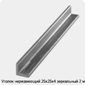 Изображение 3 - Уголок нержавеющий 25х25х4 зеркальный 2 м