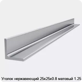 Изображение 4 - Уголок нержавеющий 25х25х0.8 матовый 1.25 м