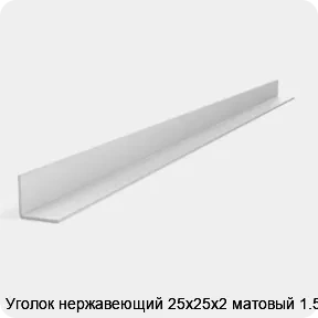 Изображение 2 - Уголок нержавеющий 25х25х2 матовый 1.5 м