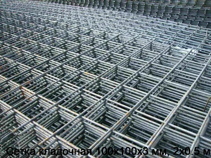 Изображение товара Сетка кладочная 100х100х3 мм, 2х0.5 м (м2)