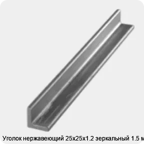 Изображение 3 - Уголок нержавеющий 25х25х1.2 зеркальный 1.5 м