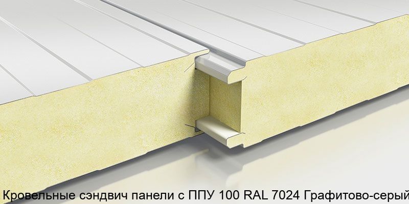 Изображение - Кровельные сэндвич панели с ППУ 100 RAL 7024 Графитово-серый