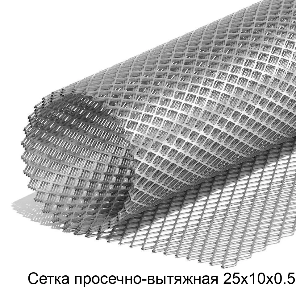 Изображение товара Сетка просечно-вытяжная 25х10х0.5 (м2)