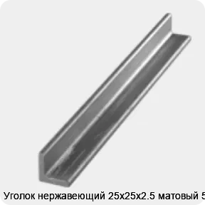 Изображение 3 - Уголок нержавеющий 25х25х2.5 матовый 5 м