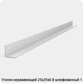 Изображение 2 - Уголок нержавеющий 25х25х0.8 шлифованный 1.25 м