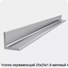 Изображение 4 - Уголок нержавеющий 25х25х1.8 матовый 4 м