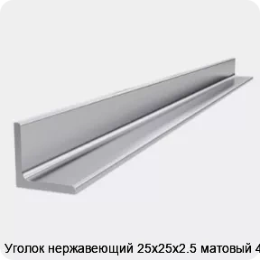 Изображение 4 - Уголок нержавеющий 25х25х2.5 матовый 4 м
