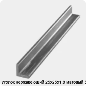 Изображение 3 - Уголок нержавеющий 25х25х1.8 матовый 5 м