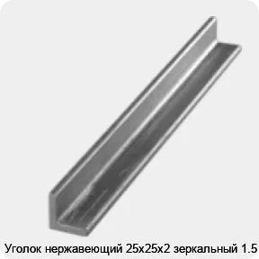 Изображение 3 - Уголок нержавеющий 25х25х2 зеркальный 1.5 м