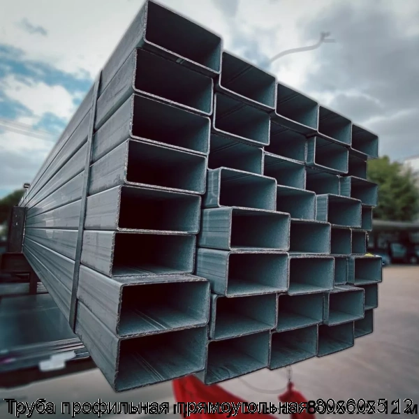 Изображение товара Труба профильная прямоугольная 80х60х5 12 м (тонна)