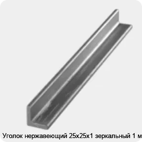 Изображение 3 - Уголок нержавеющий 25х25х1 зеркальный 1 м
