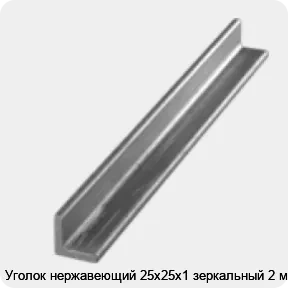 Изображение 3 - Уголок нержавеющий 25х25х1 зеркальный 2 м