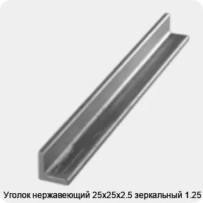 Изображение 3 - Уголок нержавеющий 25х25х2.5 зеркальный 1.25 м