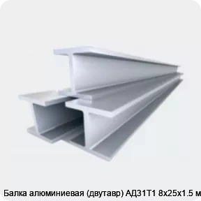 Изображение 4 - Балка алюминиевая (двутавр) АД31Т1 8х25х1.5 мм