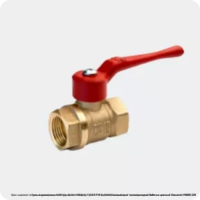 Изображение 2 - Кран шаровой латунный хромирован R859 Ду 32 G1 1/4" Ру28 ВР/"американка" полнопроходной бабочка красный Giacomini R859X329