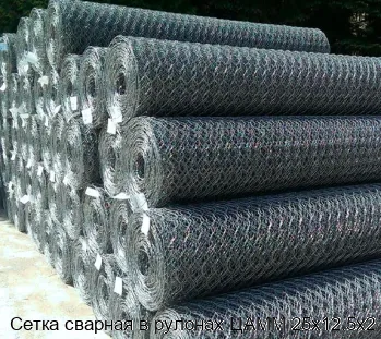Сетка сварная в рулонах ЦАММ 25х12.5х2