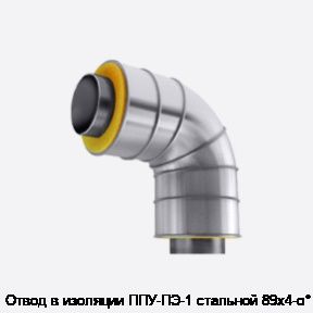 Отвод в изоляции ППУ-ПЭ-1 стальной 89х4-α°