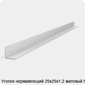 Изображение 2 - Уголок нержавеющий 25х25х1.2 матовый 5 м