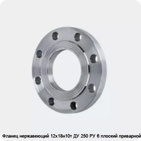 Изображение 4 - Фланец нержавеющий 12х18н10т ДУ 250 РУ 6 плоский приварной