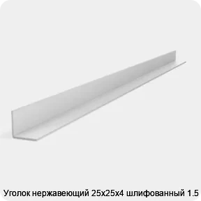 Изображение 2 - Уголок нержавеющий 25х25х4 шлифованный 1.5 м