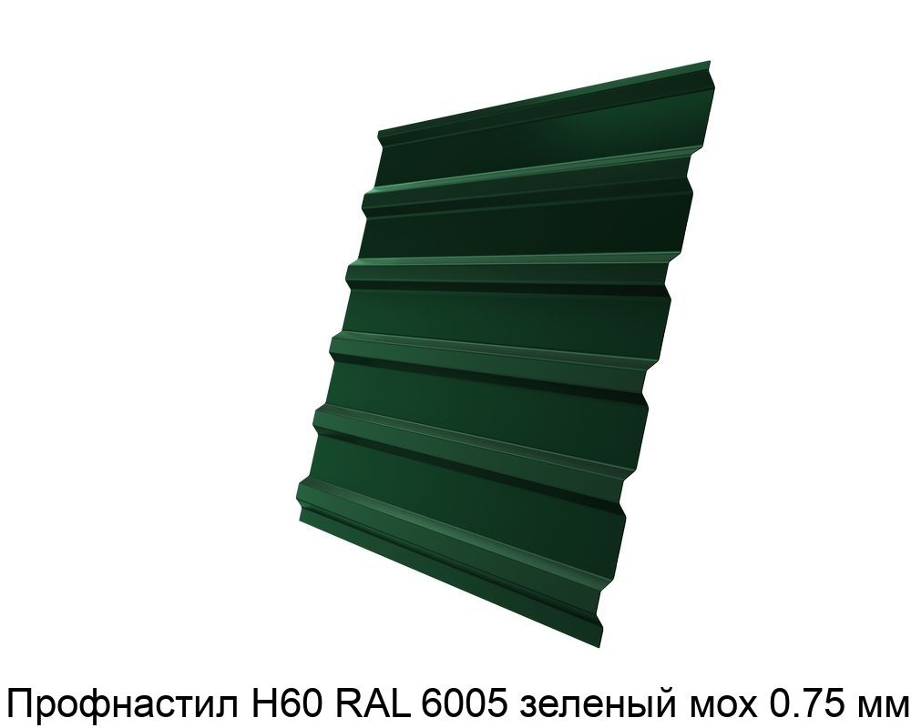 Изображение - Профнастил Н60 RAL 6005 зеленый мох 0.75 мм