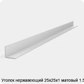 Изображение 2 - Уголок нержавеющий 25х25х1 матовый 1.5 м