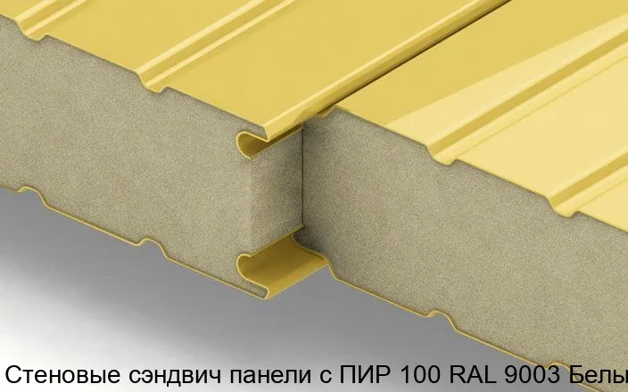 Изображение товара Стеновые сэндвич-панели PIR RAL 9003 белый 100 мм утеплитель