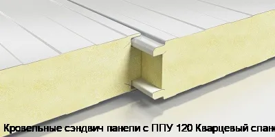 Кровельные сэндвич панели с ППУ 120 Кварцевый сланец