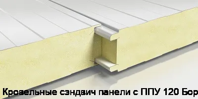 Кровельные сэндвич панели с ППУ 120 Бордо