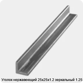 Изображение 3 - Уголок нержавеющий 25х25х1.2 зеркальный 1.25 м