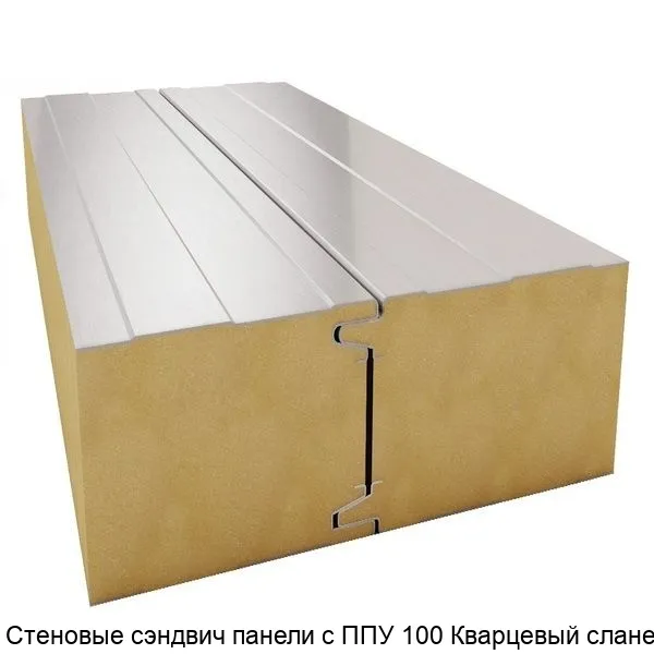 Изображение товара Стеновые сэндвич панели с ППУ 100 Кварцевый сланец (м2)