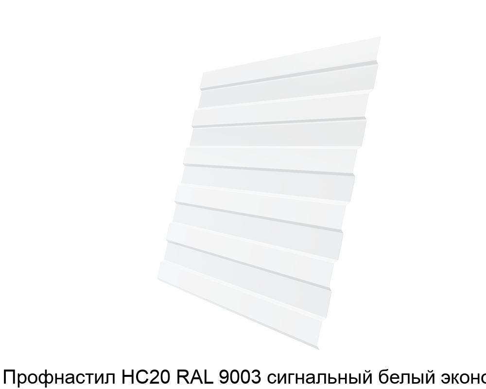 Изображение - Профнастил НС20 RAL 9003 сигнальный белый эконом