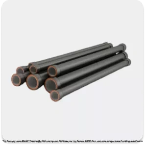 Изображение товара Труба чугунная ВЧШГ Тайтон Ду 600 (6000 мм, раструб) с лакокрасочным покрытием