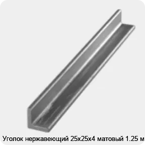 Изображение 3 - Уголок нержавеющий 25х25х4 матовый 1.25 м