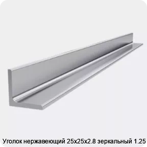Изображение 4 - Уголок нержавеющий 25х25х2.8 зеркальный 1.25 м