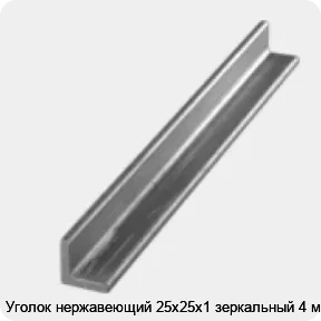 Изображение 3 - Уголок нержавеющий 25х25х1 зеркальный 4 м