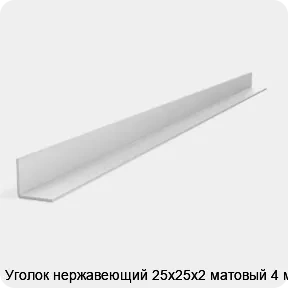 Изображение 2 - Уголок нержавеющий 25х25х2 матовый 4 м