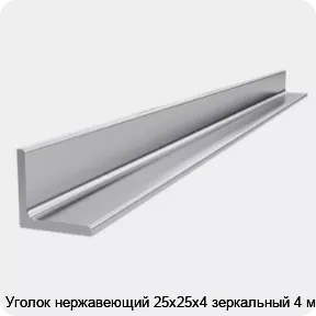 Изображение 4 - Уголок нержавеющий 25х25х4 зеркальный 4 м