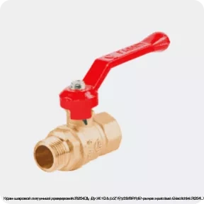 Изображение 4 - Кран шаровой латунный хромирован R254DL Ду 40 G1 1/2" Ру35 ВР/НР рычаг красный Giacomini R254LX007