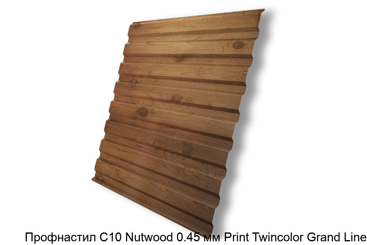 Изображение - Профнастил С10 Nutwood 0.45 мм Print Twincolor Grand Line