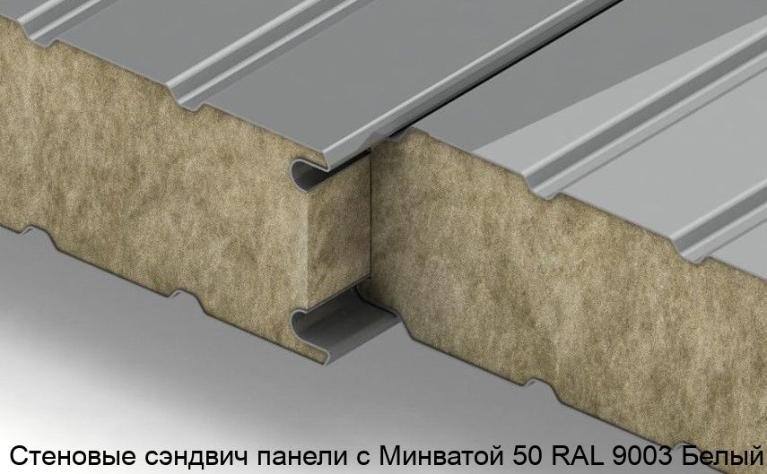 Изображение - Стеновые сэндвич панели с Минватой 50 RAL 9003 Белый