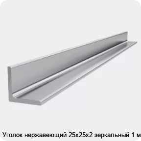 Изображение 4 - Уголок нержавеющий 25х25х2 зеркальный 1 м