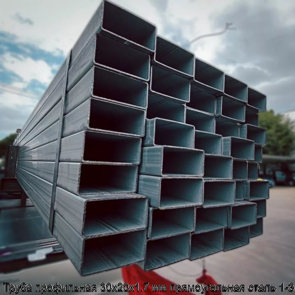 Изображение товара Профильная труба 30х20х1.7 мм прямоугольная сталь 1-3