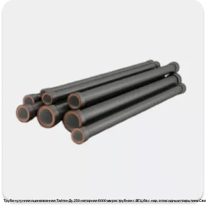 Изображение 4 - Труба чугунная оцинкованная Тайтон Ду 250 напорная 6000 мм раструбная с ВГЦ б/к с нар. эпоксидным покрытием Свободный Сокол